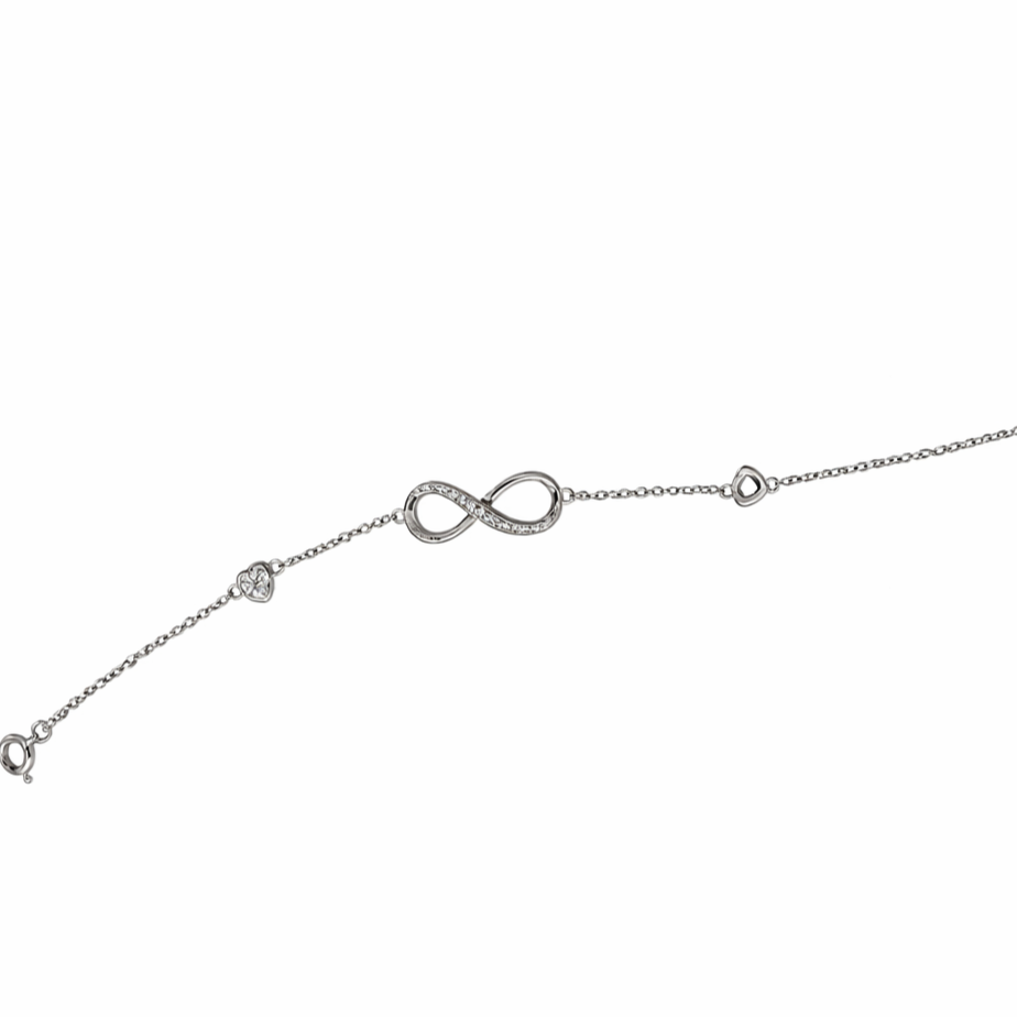 The Crystal Heart & Infinity Charm Bracelet