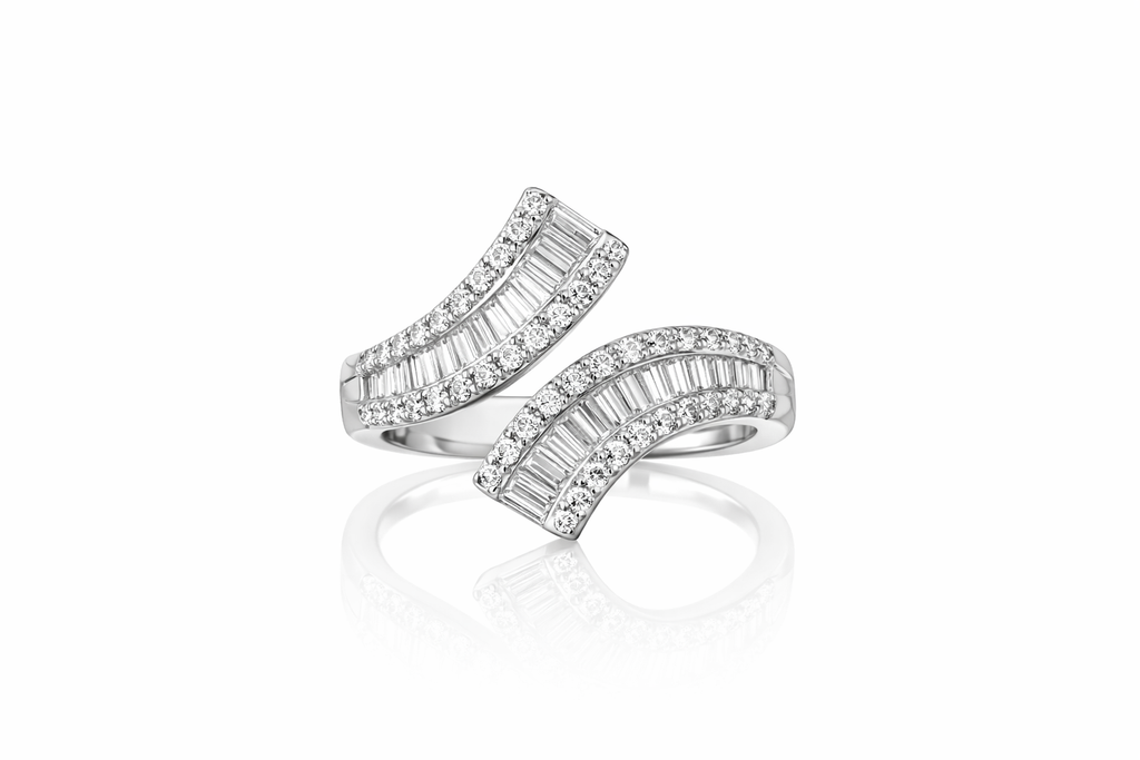 The Vega Baguette Ribbon Ring
