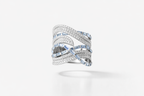 The Azure Interlace Statement Ring