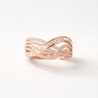 The Rose Gold Ribbon Interlace Ring