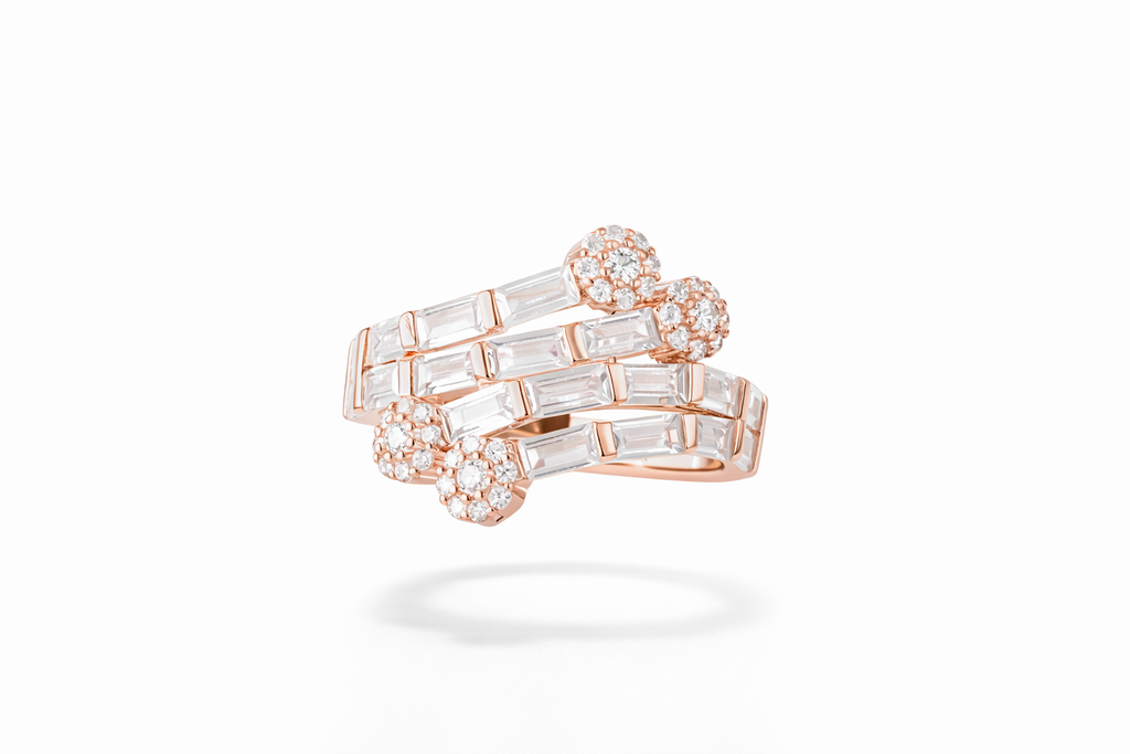 The Rose Baguette Wrap Ring