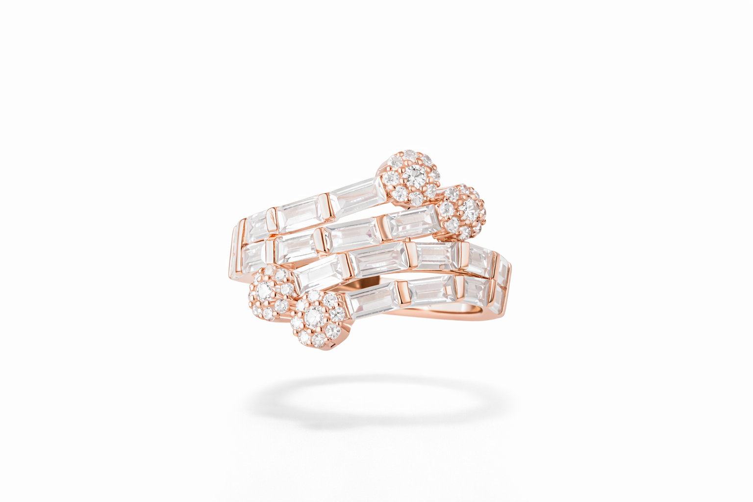 The Rose Baguette Wrap Ring