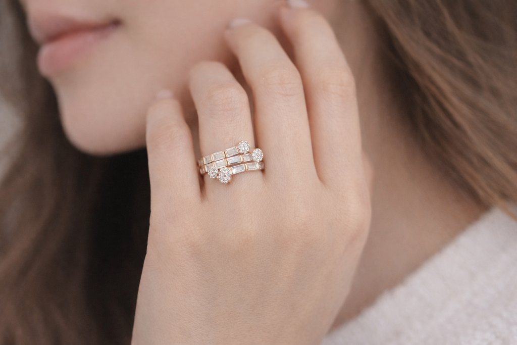 The Rose Baguette Wrap Ring