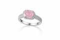The Pink Emerald-Cut Halo Ring