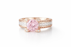 The Rose Gold Pink Solitaire Ring