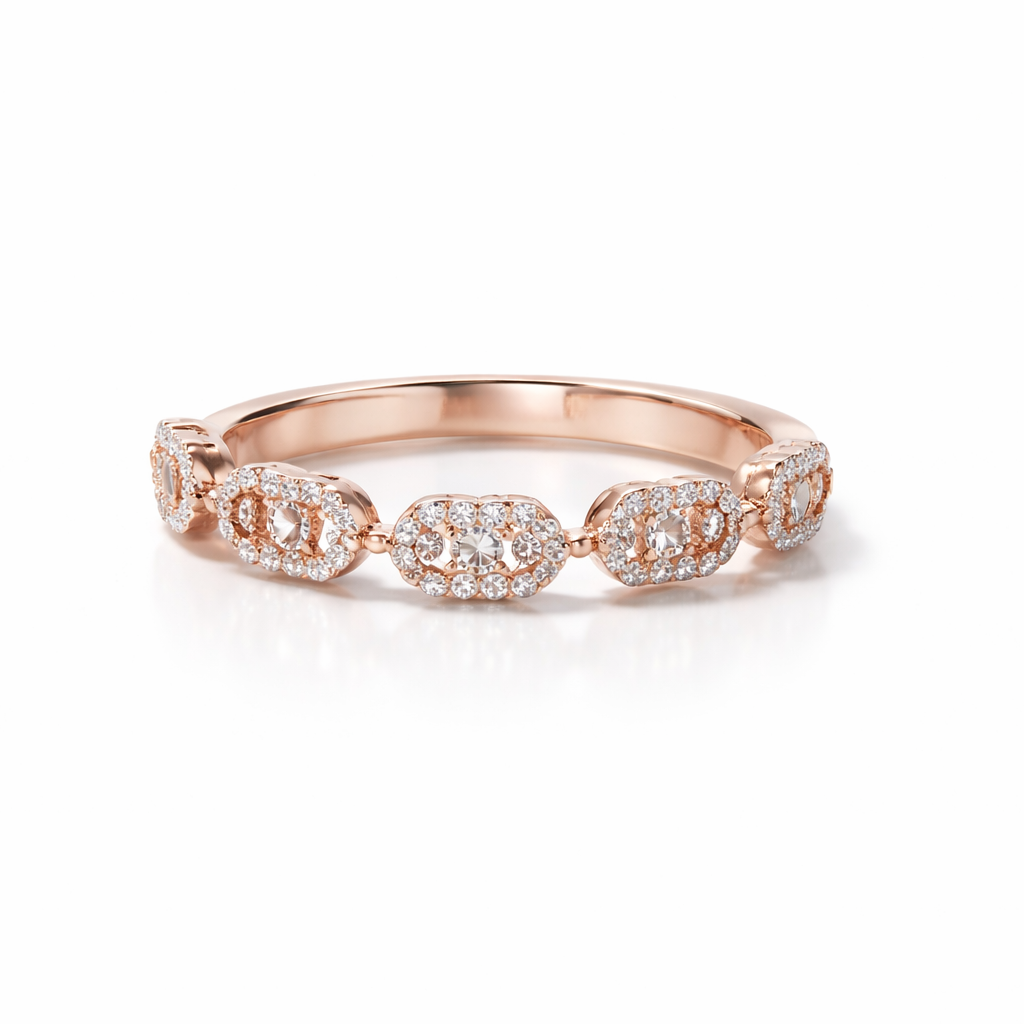 The Vega Rose Gold Link Band