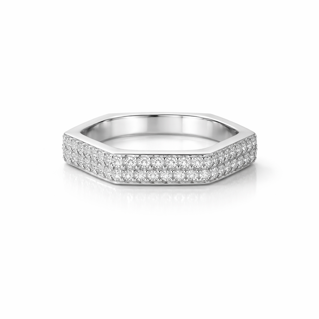 The Vega Sculptural Wave Bypass Ring