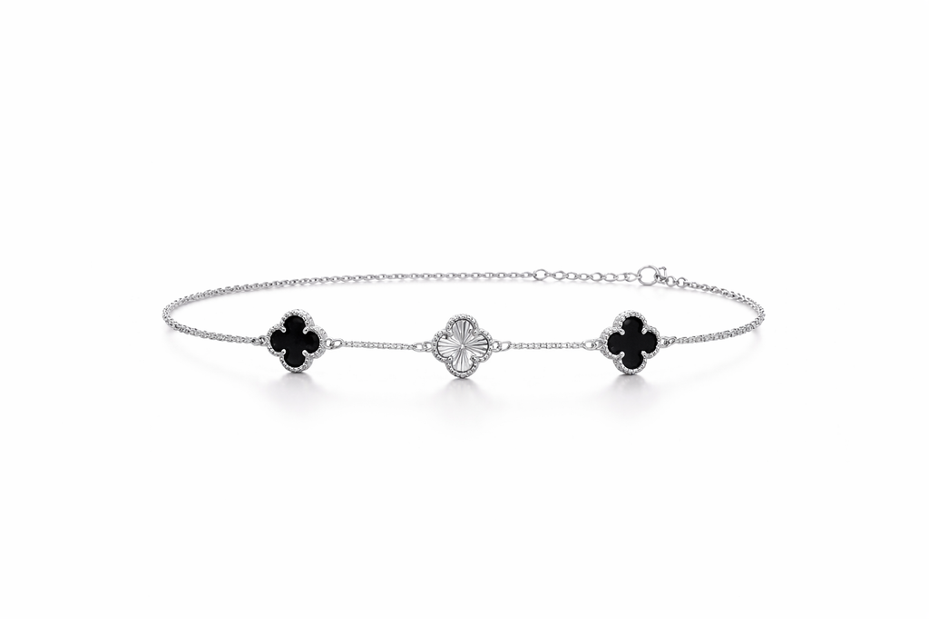 The Midnight Trio Clover Bracelet