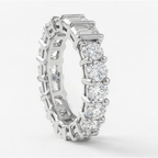 The Vega Silver Dual-Cut Eternity Band
