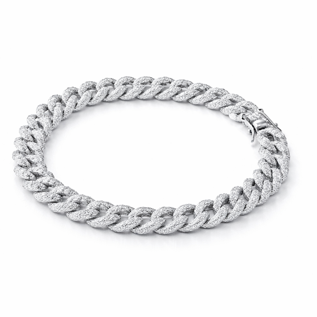 The Iced Out cuban Link Bracelet