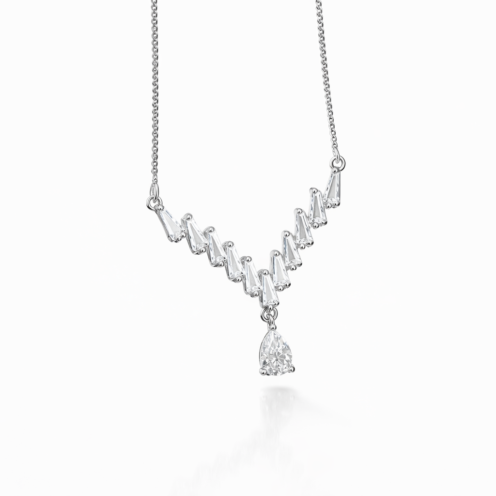 The Crystal V-Neckline Statement Chain