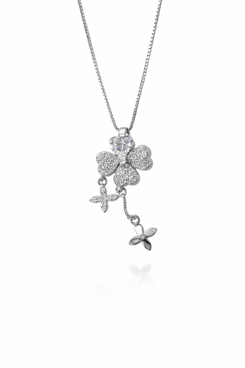 The Vega Enchanted Clover Drop Necklace