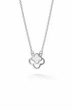 The Vega Mother-of-Pearl Double Clover Necklace
