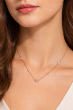 The Crystal Floral Charm Necklace