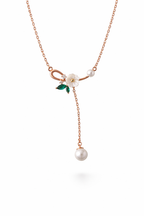 The Rose Gold Blossom Y-Necklace