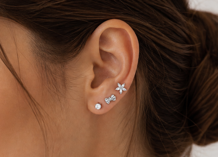 The Petite Trio 92.5 Silver Stud Set
