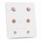 The Bee, Bloom & Solitaire 3-Piece 92.5 Silver earings