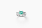The Aqua Radiance Triple-Row Ring