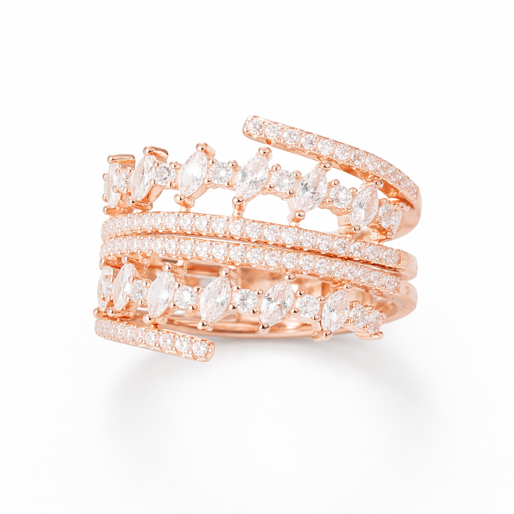 The Rose Gold Laurel Wrap Ring