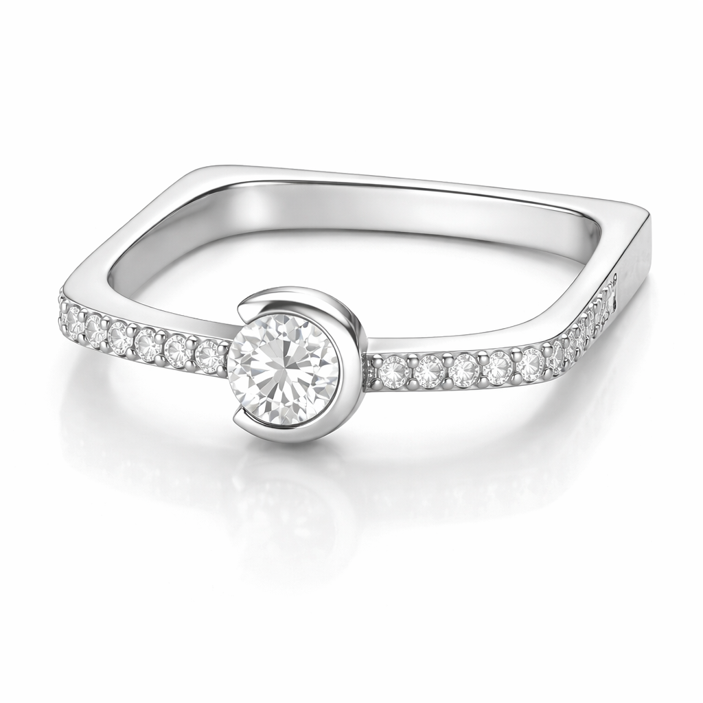 The Vega Geometric Solitaire Ring
