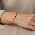 The Modern Double Chain Solitaire Bracelet
