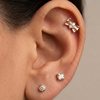 The Romantic Bow Curated 3-Piece 92.5 Silver Stud Set