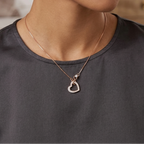 The Pavé Heart Loop Box Chain