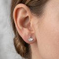 Nature-Inspired Fan 92.5 Silver Earrings