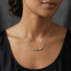 The Modern Curve Solitaire Necklace