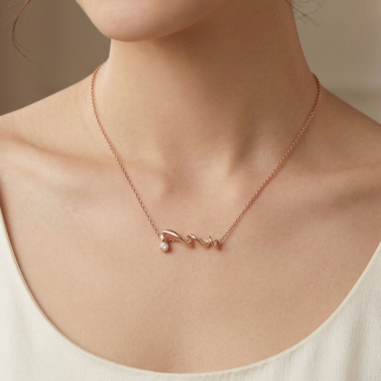The Serpentine Solitaire Necklace
