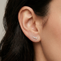 The Triple Pearl Linear 92.5 Silver Studs