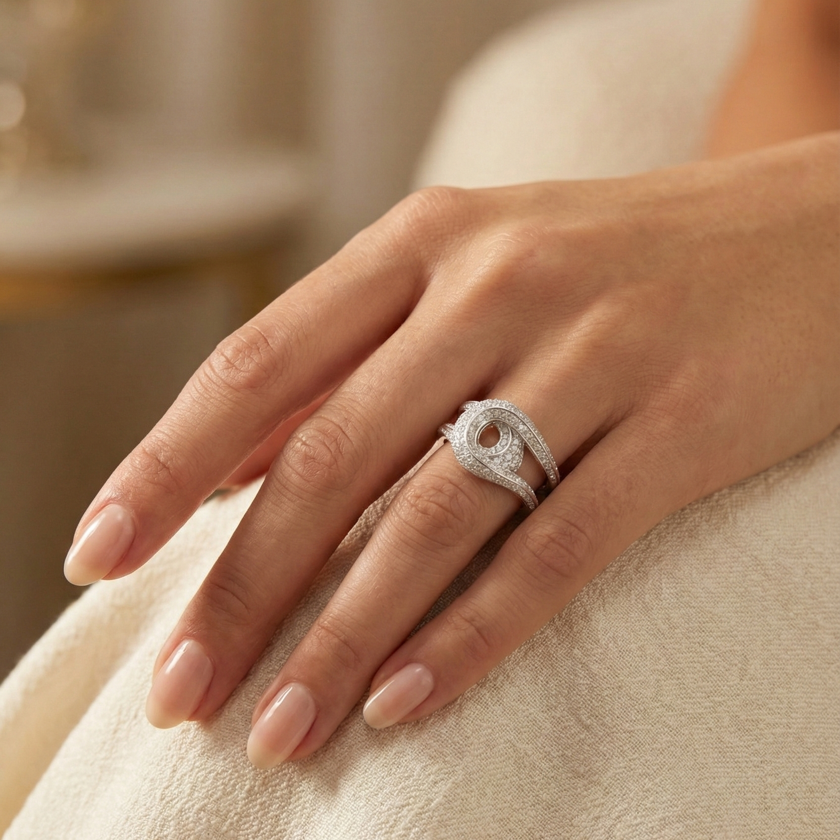 The Vega Infinity Swirl Statement Ring