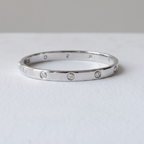 Minimalist Bezel Stone 92.5 Silver Kada
