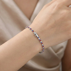The Tricolor Sparkle Tennis Bracelet