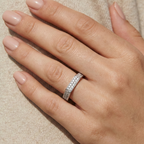 The Vega Sculptural Wave Bypass Ring