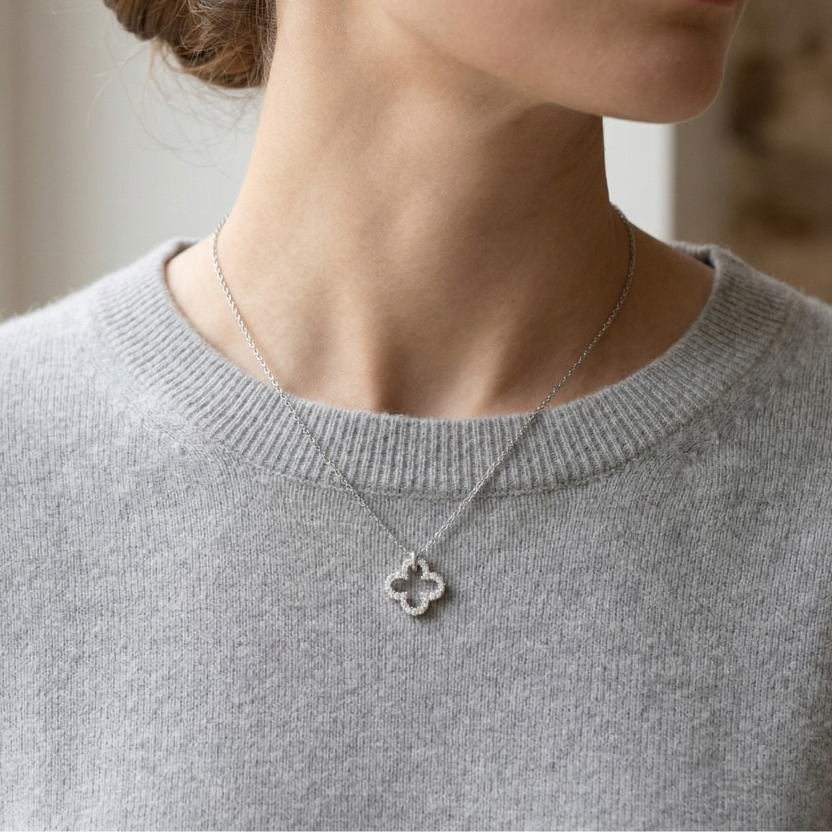 the Hollow Clover Necklace