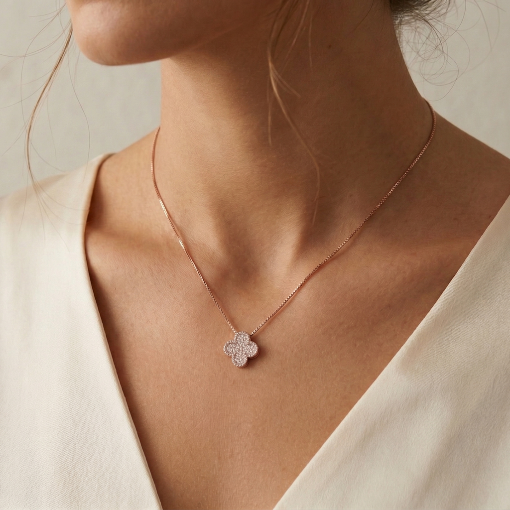 The Sparkling Petal Rose Gold Chain