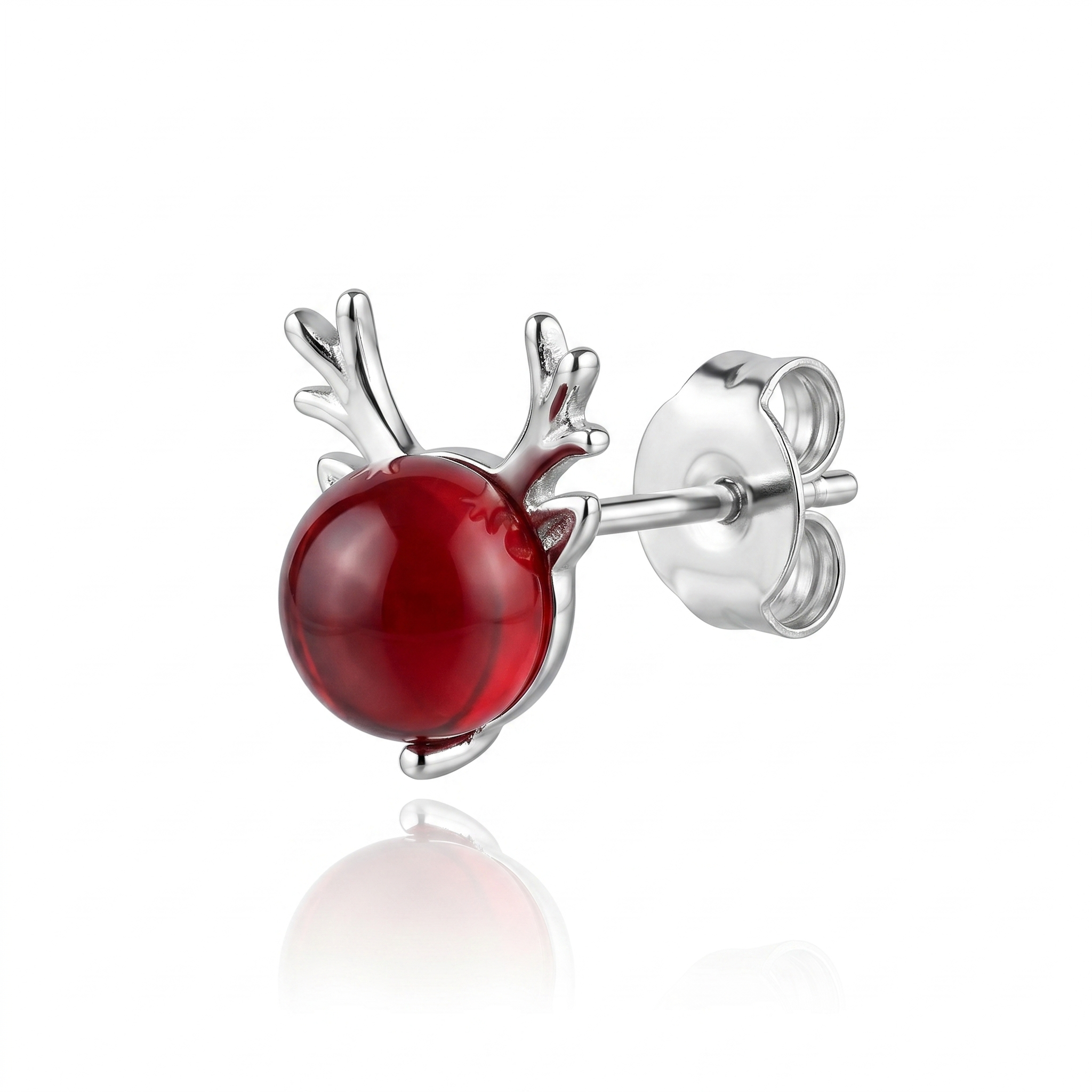 The Crimson Stag 92.5 Silver Studs