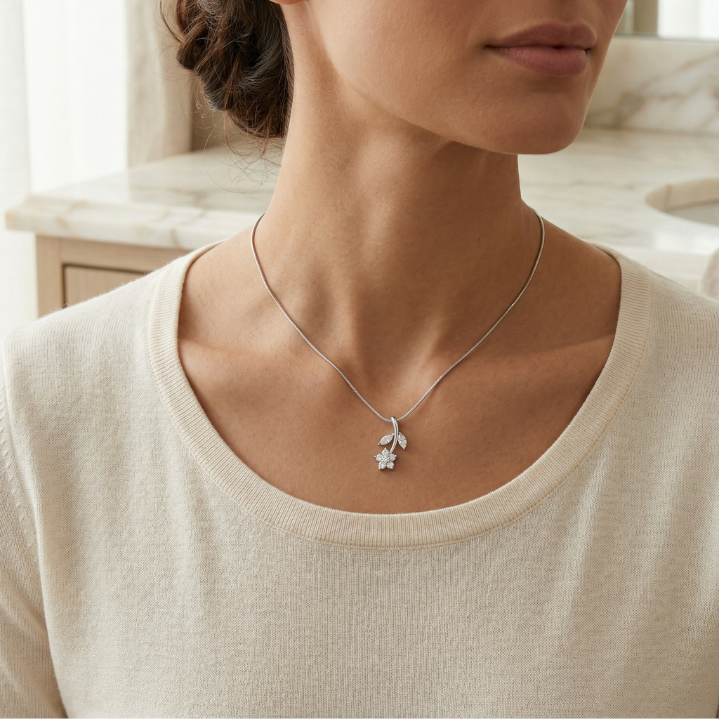The Floral Snake Chain Drop