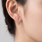 Sentiment 'LOVE' 92.5 Silver Small Hoops