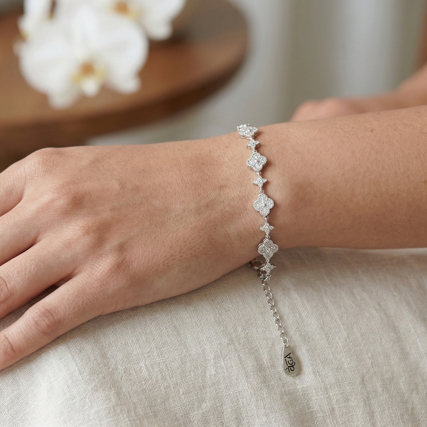 The Crystal Floral Symphony Bracelet