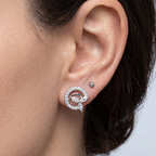 Sparkling Orbit Petal 92.5 Silver Studs