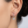Romantic Crystal Heart 92.5 Silver Dangles
