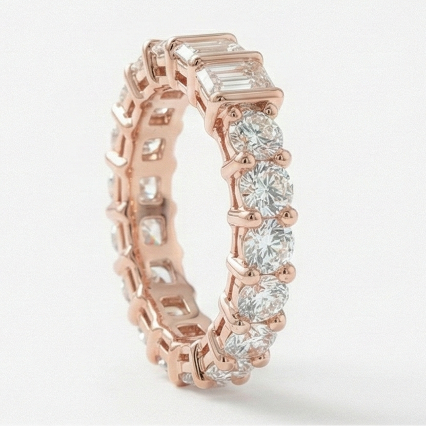 The Vega Dual-Cut Eternity Band
