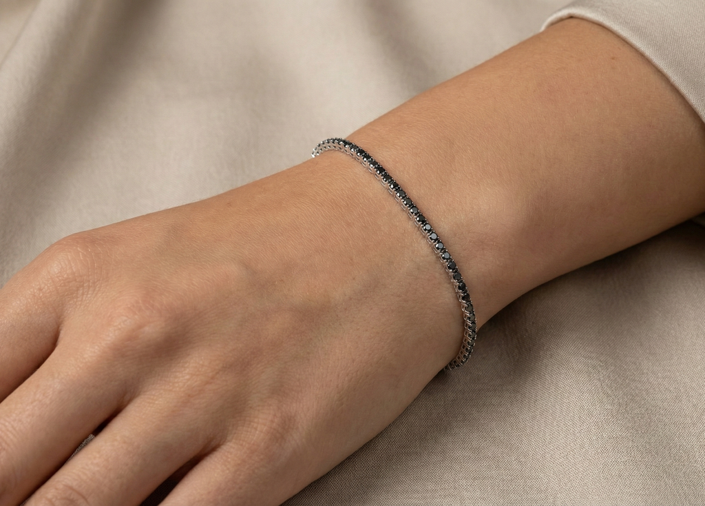 The Obsidian Sparkle Tennis Bracelet