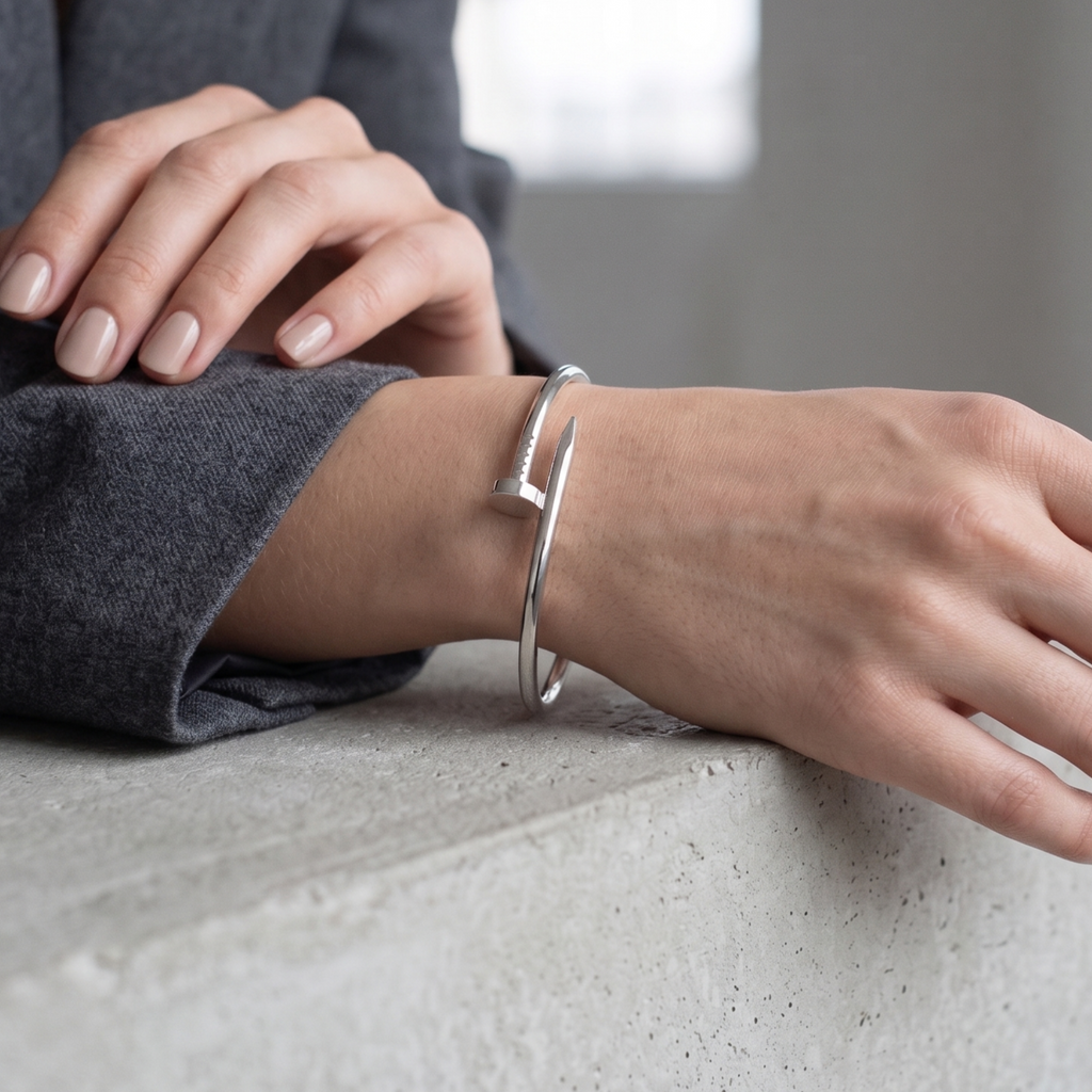 The Solid Wrap Nail 92.5 Silver Kada