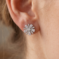 Sparkling Floral Symphony 92.5 Silver Earrings