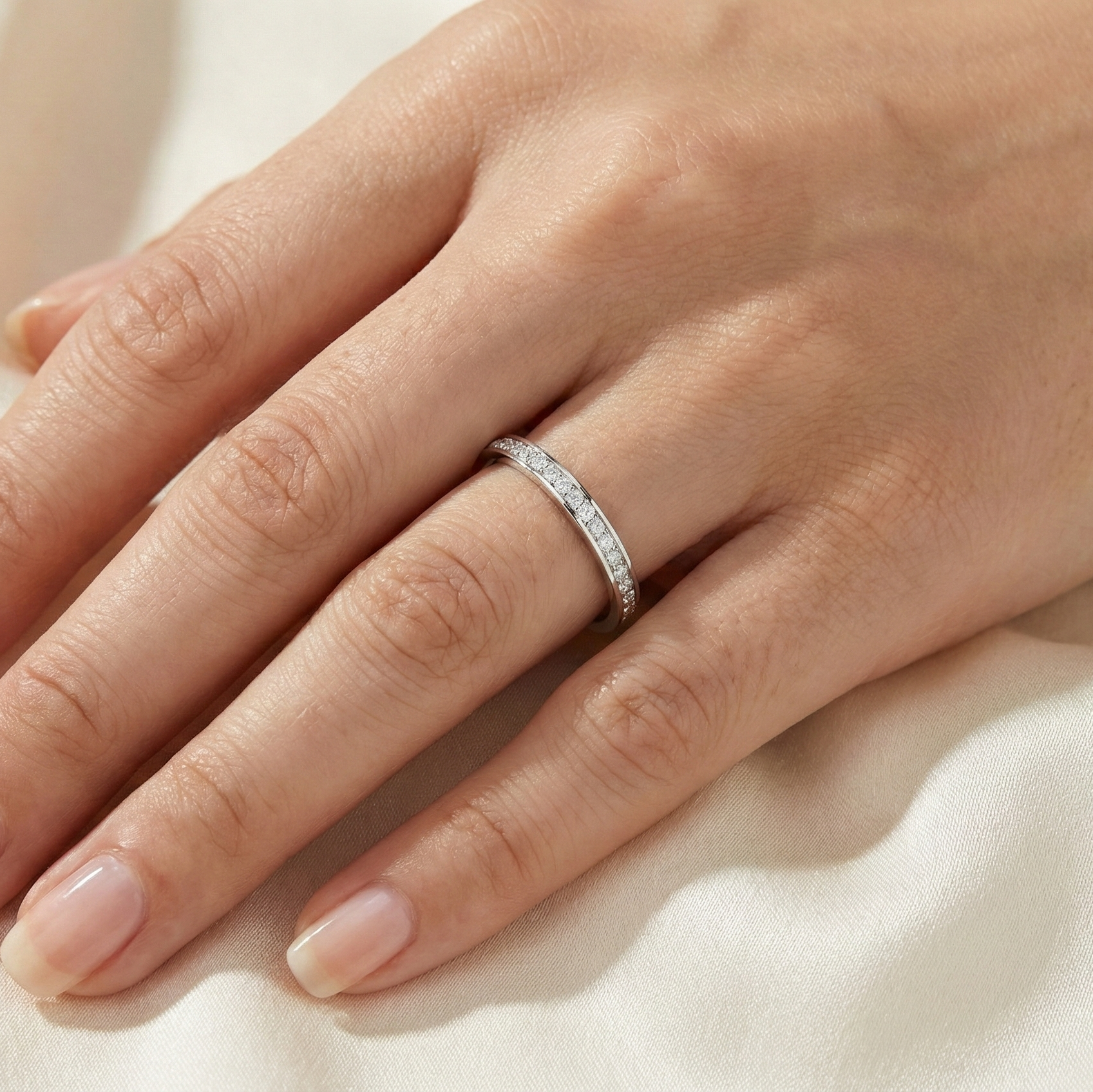 The Vega Minimalist Eternity Band
