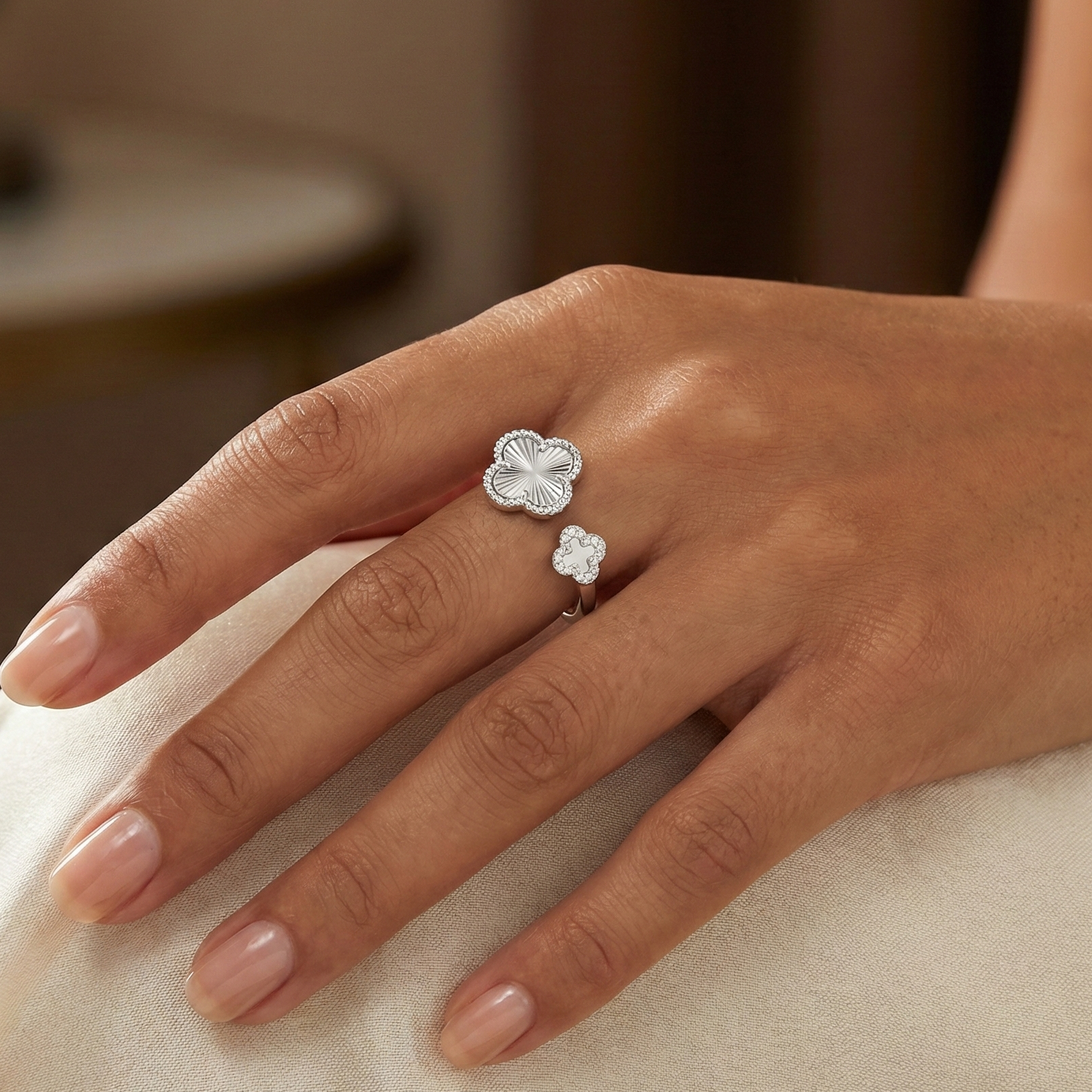 The Vega Lucky Clover Open Ring