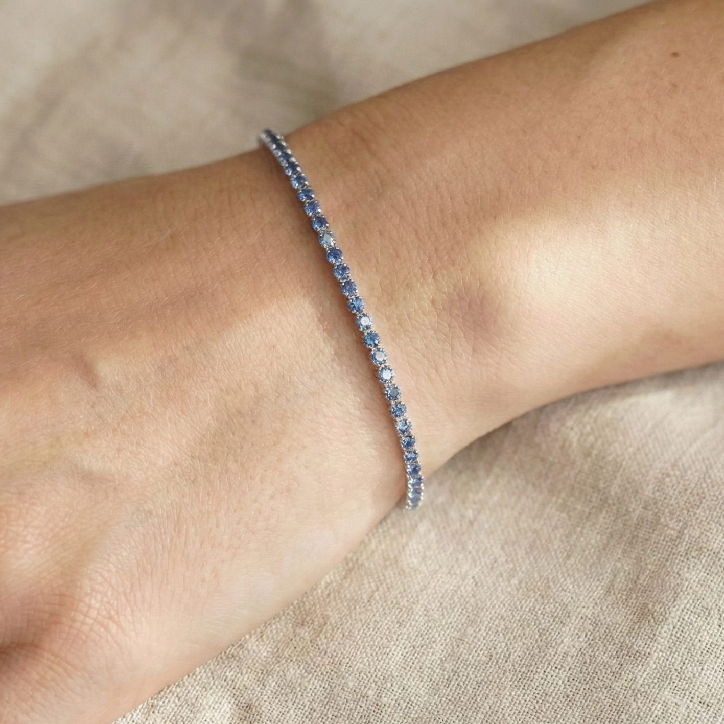 The Azure Sparkle Tennis Bracelet